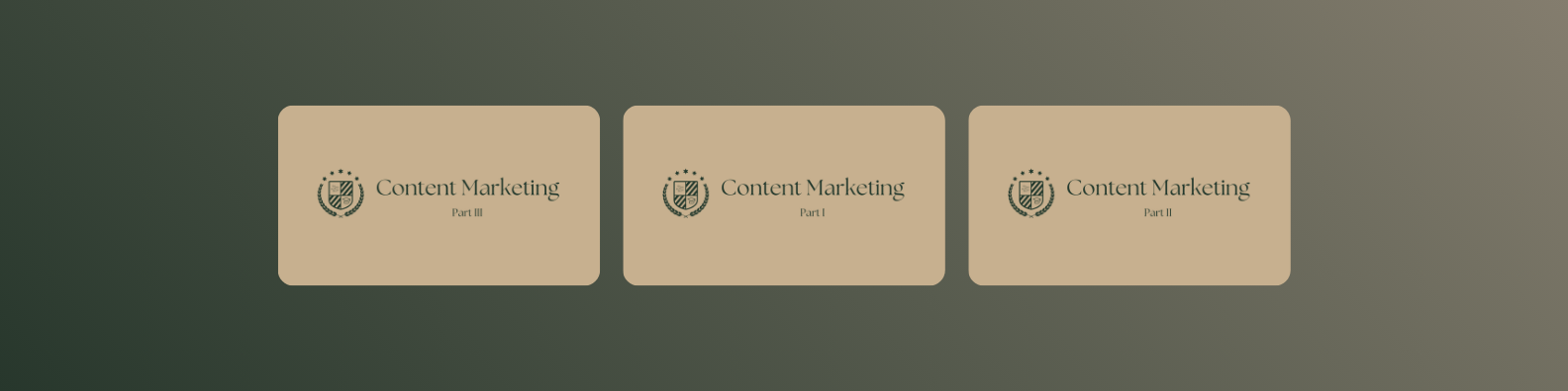 Content Marketing curriculum — Parts I, II, III